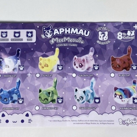 Aphmau MeeMeows RUBY RED 6" Celestial Litter 4 Plush Cat Kitten Toy SEALED - Picture 10 of 12